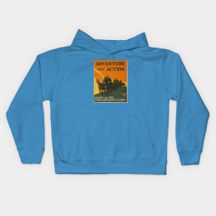World War I Poster - Adventure And Action! Kids Hoodie